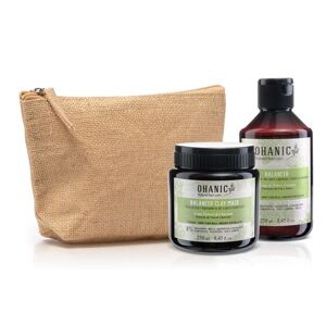 Ohanic Gift Set Balancer - Set na mastné vlasy šampon + maska + taštička