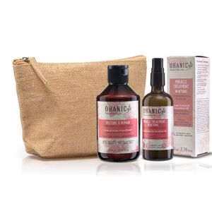 Ohanic Gift Set Repair Miracle - Regenerační set na vlasy šampon + sprej + taštička